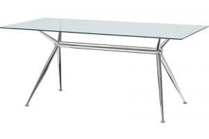 Tavolo rettangolare in vetro